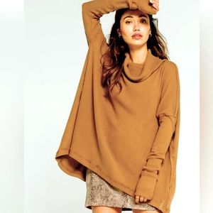 Free People Canyon Moon Juicy waffle knit long sleeve top. Size medium.